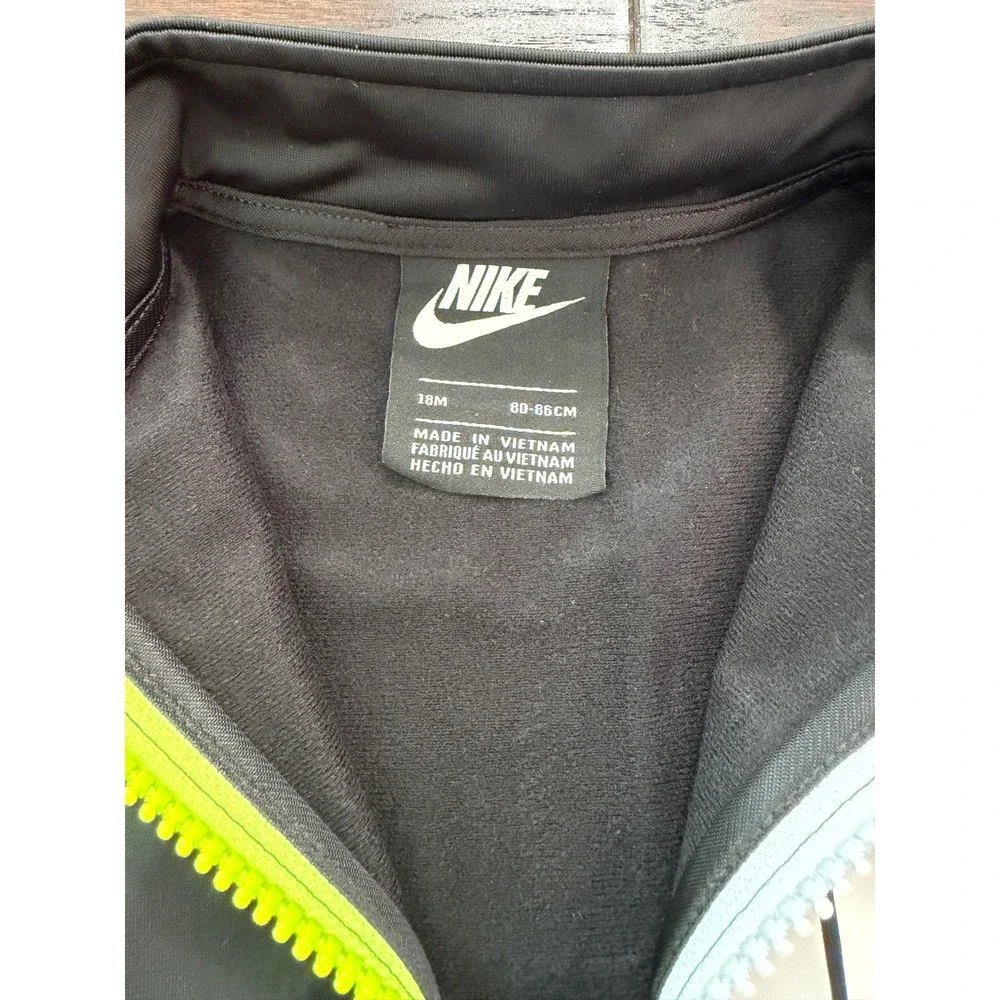 Nike Kids 2-Piece Tracksuit Set Black Neon Green 18M 66F191-023